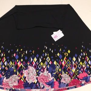 NWT Lularoe dipped floral/geometric maxi